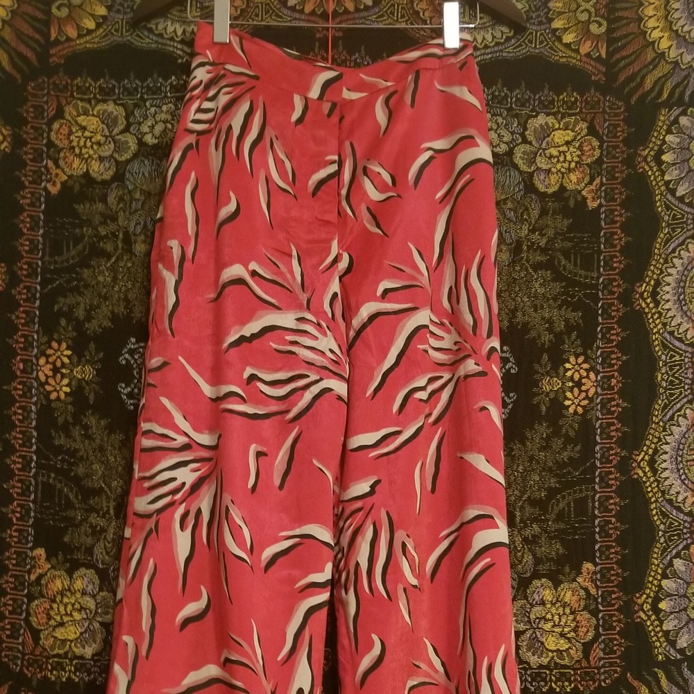 House of Harlow x Revolve Red Silky Pant Set